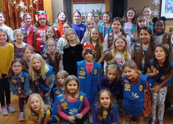 ROCORI Area Girl Scouts Do Some Caroling at Benedictine Living Community of Cold Spring