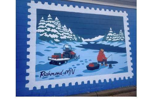 Richmond Mural Celebrates Community, Seasons and Birthplace of the Pontoon